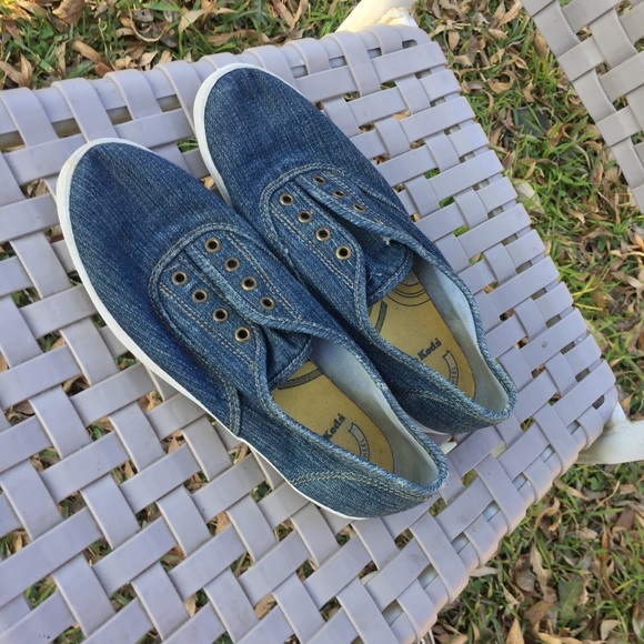 keds denim slip ons